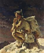 Sir William Orpen The Thinker on the Butte de Warlencourt oil painting artist
